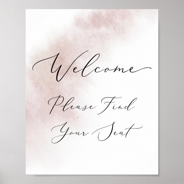 Poster Nettoyage aquarelle | Blush S'Il Vous Plaît Trouve (Devant)