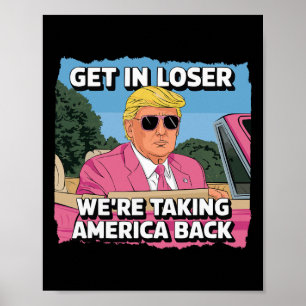 Poster Nettoyage de Donald Trump partisan républicain de