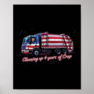 Poster Nettoyer 4 Années De Merde Vote Trump 2024 Ellisy