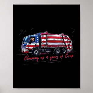 Poster Nettoyer 4 Années De Merde Vote Trump 2024 Ellisy