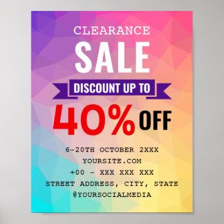 POSTER NETTOYER LA BOUTIQUE DE REMISE SUR VENTE