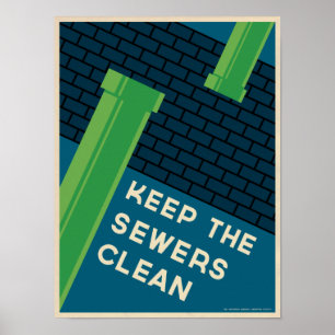 Poster Nettoyer l'égout