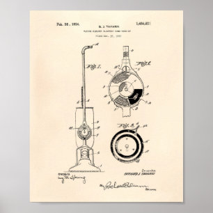 Poster Nettoyeur de vide 1924 Brevet Art Vieux poivre