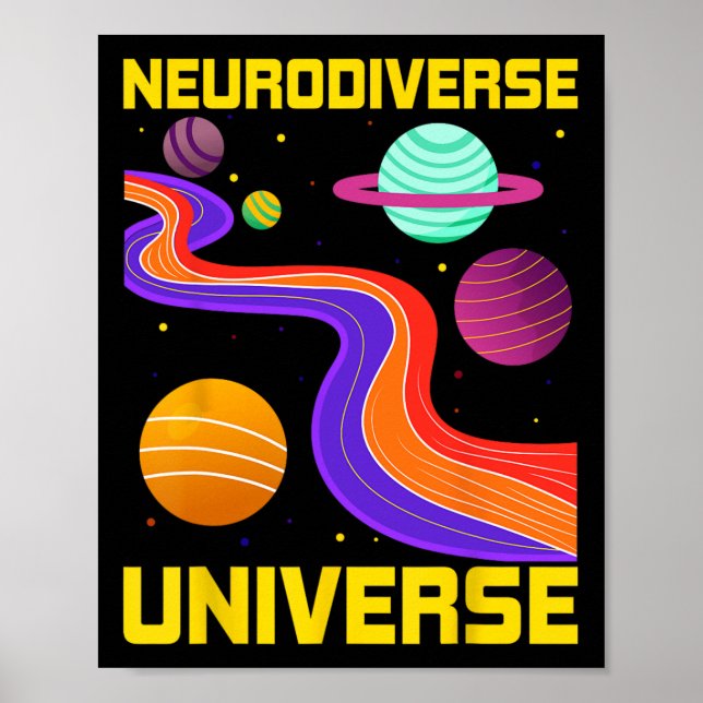 Poster Neurodiversité Univers Neurodiversité Adhd Autisme (Devant)