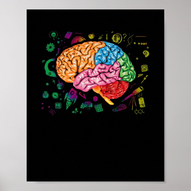 Poster Neurologue En Neuroscience Du Cerveau (Devant)