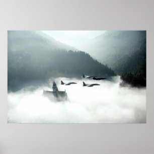 Poster Neuschwanstein en pleine effervescence