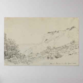 Poster Neutral Toned Landscape Art Print Drawing