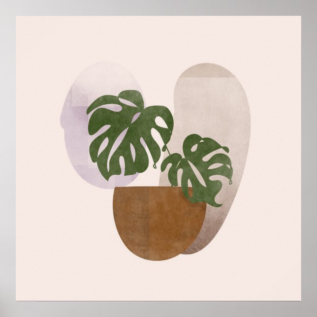 Poster Neutre 2 Dessins Boho Simple Boho Chic Aesthétique (Devant)