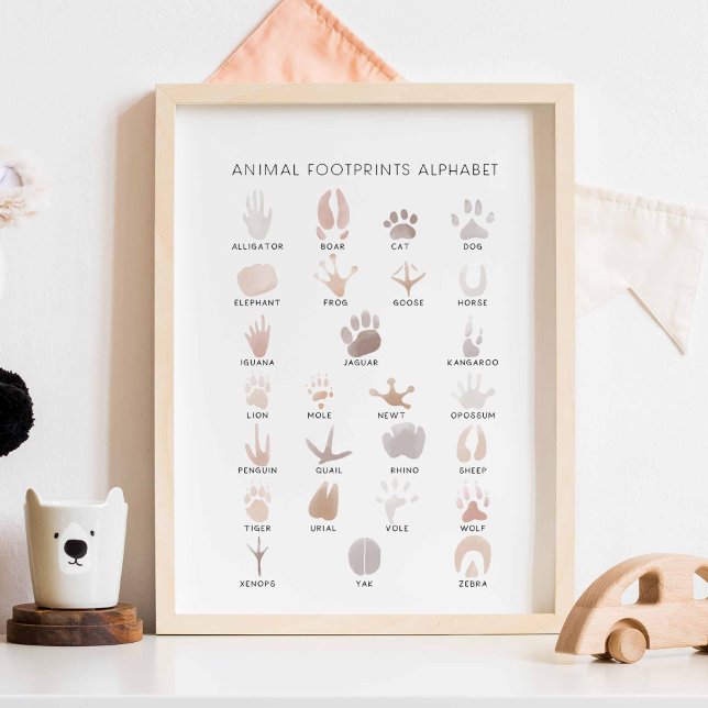 Poster neutre d'impression des pieds d'animal (Créateur téléchargé)