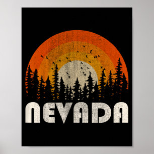 Poster Nevada - nature drôle vintage randonnée 60s 70s 80