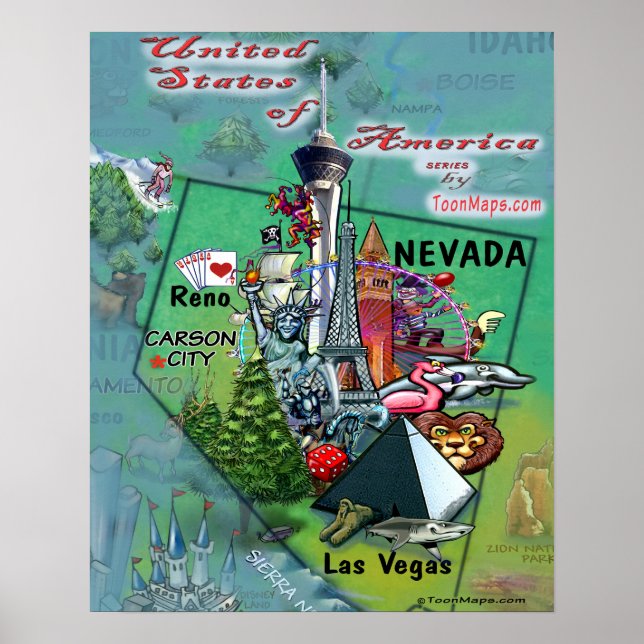 Poster Nevada USA (Devant)