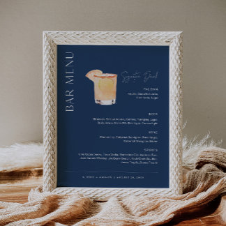 Poster NEVE Marine Signature Boire Barre Mariage Signet
