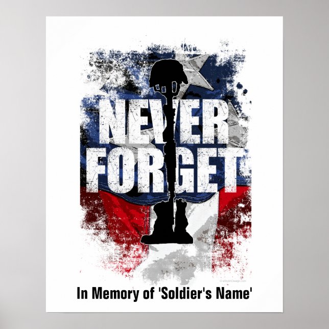 Poster Never Forget (Memorial Day) (Devant)