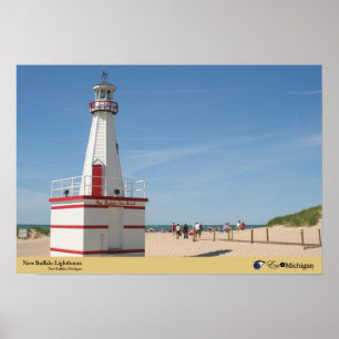 Poster New Buffalo Lighthouse - Michigan