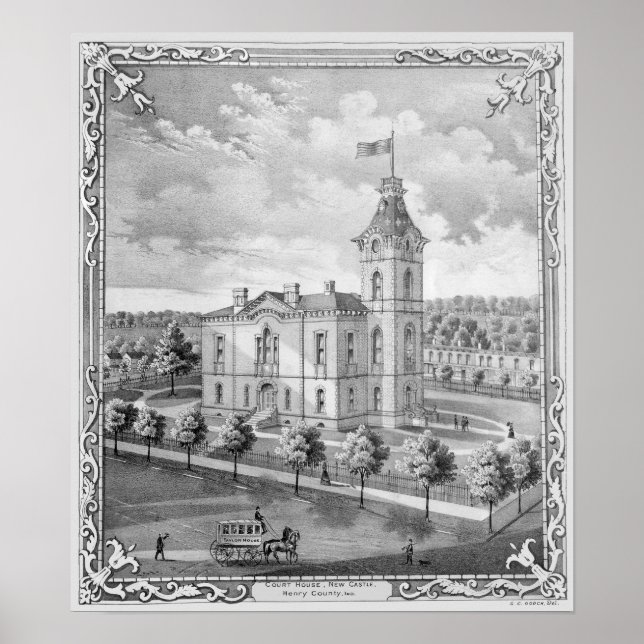 Poster New Castle Indiana Court House (Devant)
