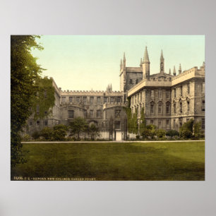 Poster New College, Oxford, Angleterre