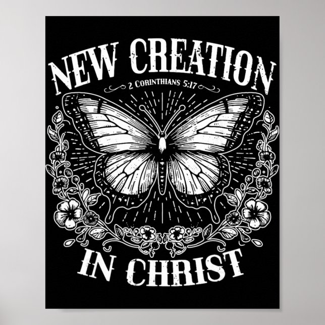 Poster New Creation In Christ, Boho Christian, Western Fa (Devant)