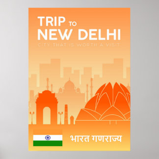 Poster New Delhi Inde