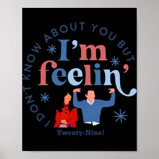 Poster New Girl 29 I'm Feelin' Twenty Nine Happy Birthday (Devant)