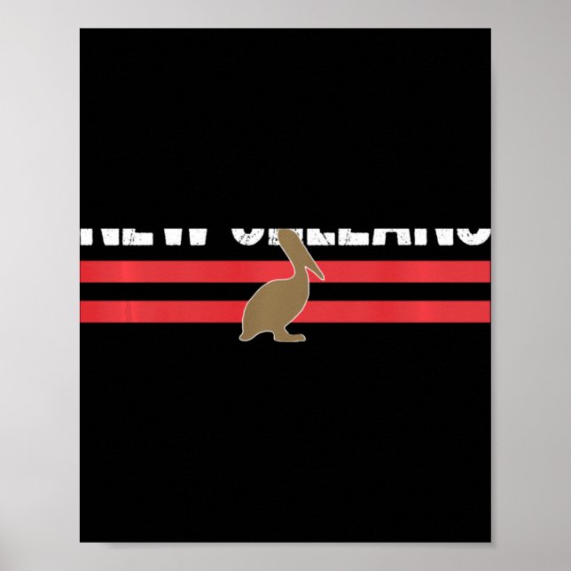 Poster New Orleans Native Pelican Local Standard New Orle (Devant)