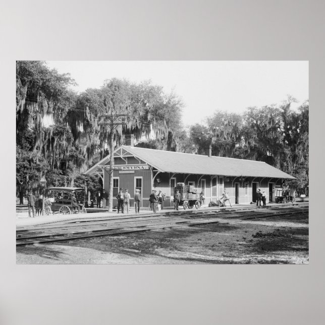 Poster New Smyrna, gare de Floride, 1904 (Devant)