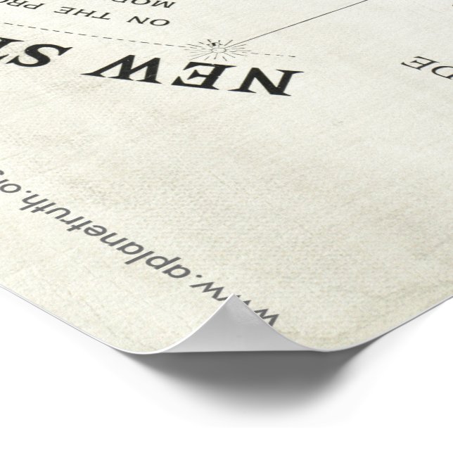 Poster "NEW STANDARD MAP OF THE WORLD" de Gleason (Coin)