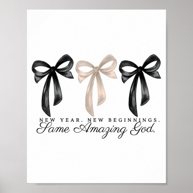 Poster New Years Christian Coquette Faith New Beginnings  (Devant)