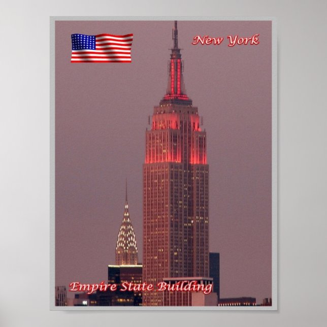 Poster New York City - Empire State Building - USA - (Devant)