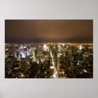 Poster New York City en nocturne