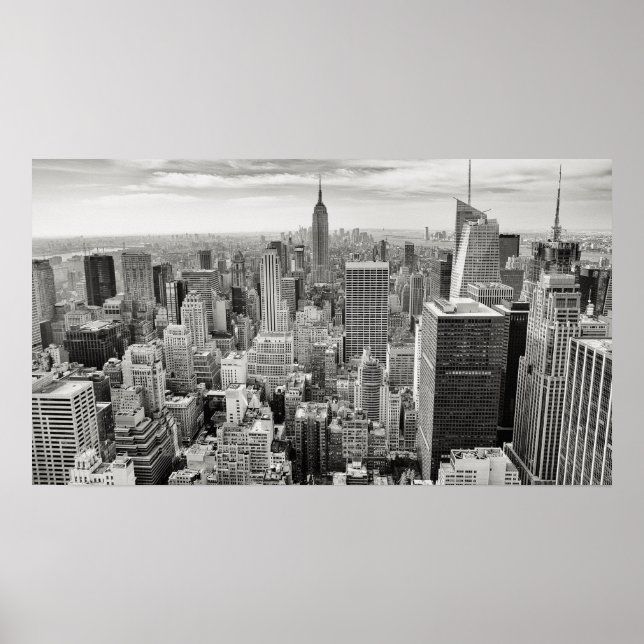 Poster - New York City Skyline B/W (Vorne)