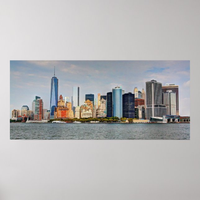 Poster New York City Skyline/W Fredom Tower (Devant)