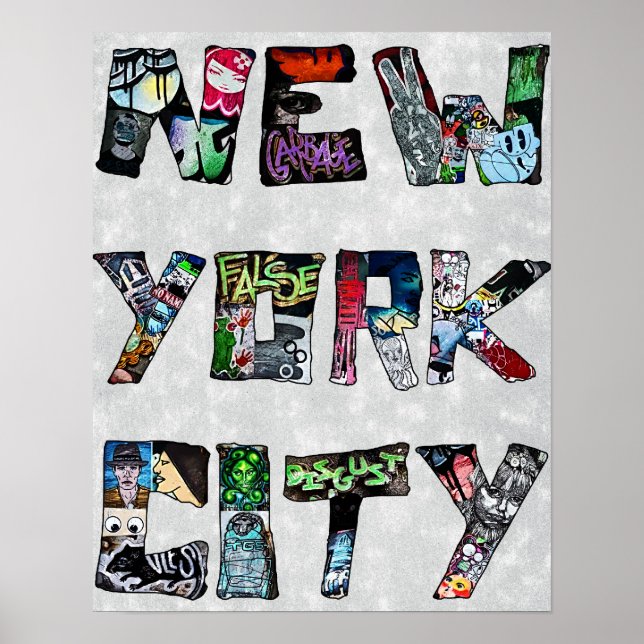Poster New York City Street Art (Devant)