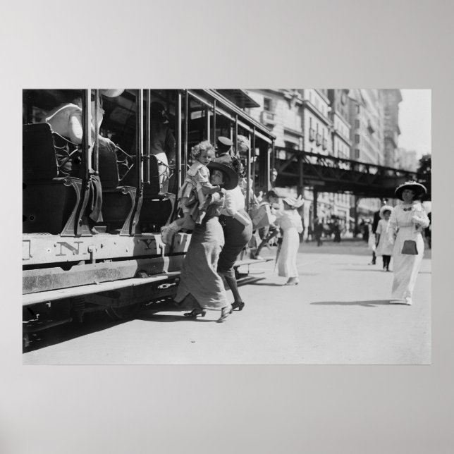 Poster New York City Streetcar, 1913 (Devant)