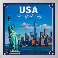 🗽 New York City USA Souvenir de visite de la skyl