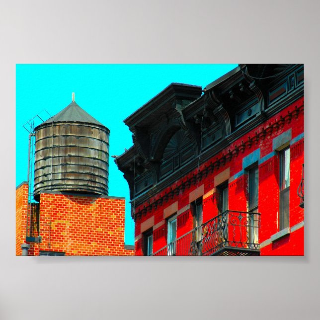 Poster New York City Water Tower par Urban59 (Devant)