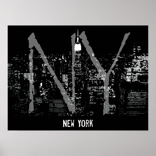 Poster New York Cityscape New York (Devant)