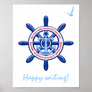 Poster New York, États-Unis, Personnalisable, Voyage en m