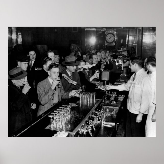 POSTER NEW YORK HAPPY HOUR 1946 (Devant)