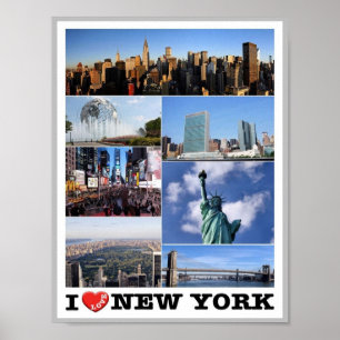 Poster New York - I Love - États-Unis -