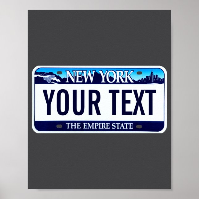 Poster New York License Plate _1  (Devant)