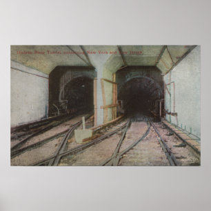 Poster New York, New York - Tunnel de la rivière Hudson, 