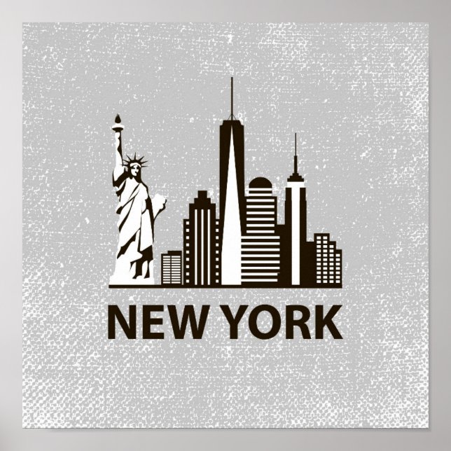 Poster New York | NYC Skyline (Devant)