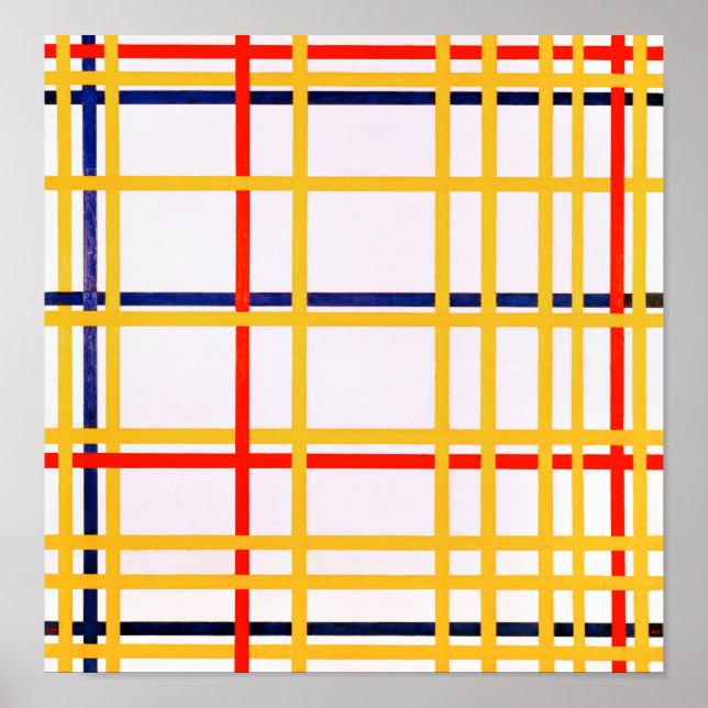 Poster New York | Piet Mondrian | (Devant)