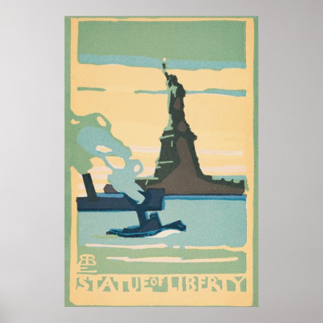 Poster New York - Statue de la Liberté (1916) (Devant)