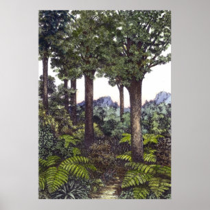 Poster New Zealand Bush, par Lynda Vugler