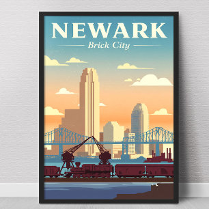 Poster Newark New Jersey vintage