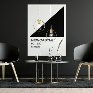 Poster Newcastle Magpie - Bordure blanche
