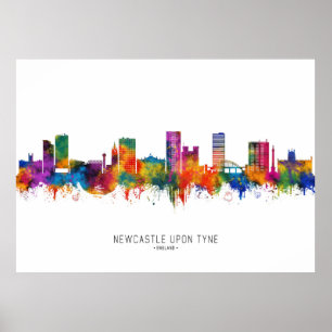 Poster Newcastle UK Skyline