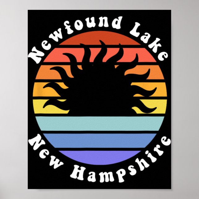 Poster Newfound Lake New Hampshire Sunrise Family Vacatio (Devant)