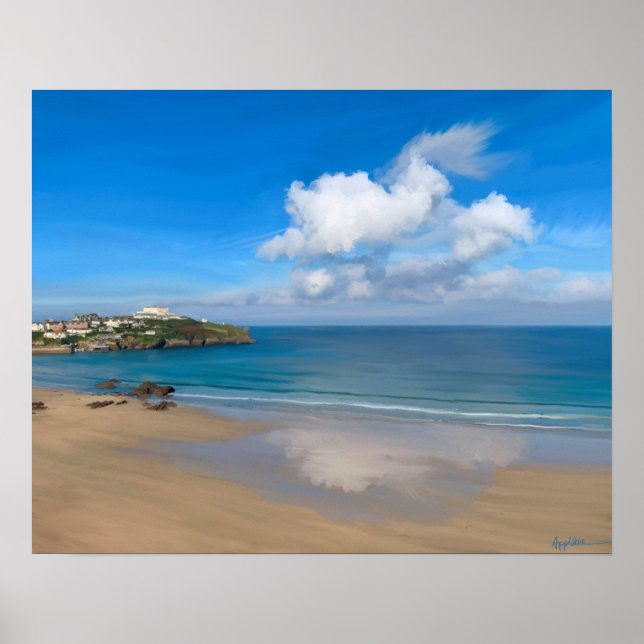 Poster Newquay Bay en été (Devant)